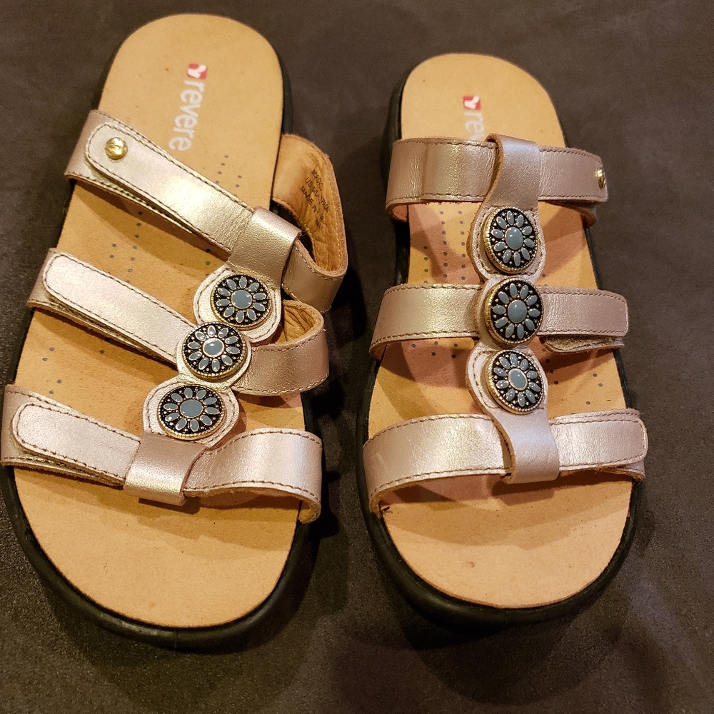 Revere Comfort Shoes Womens Morocco Champagne 5 M - Picture 3 of 9